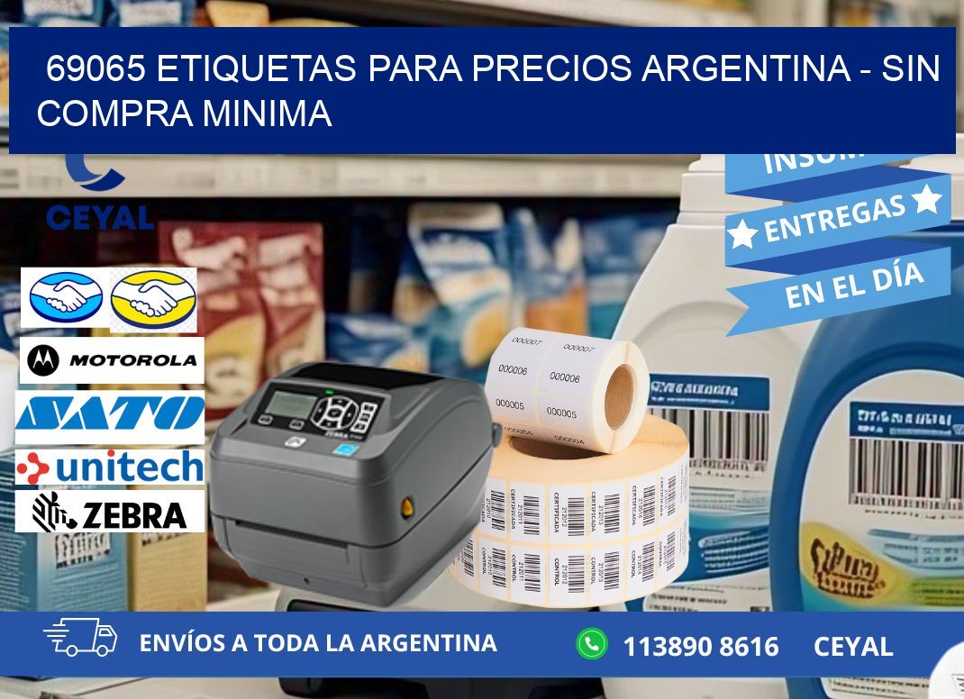69065 ETIQUETAS PARA PRECIOS ARGENTINA - SIN COMPRA MINIMA