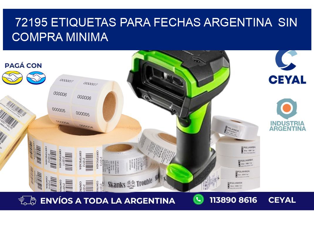 72195 ETIQUETAS PARA FECHAS ARGENTINA SIN COMPRA MINIMA