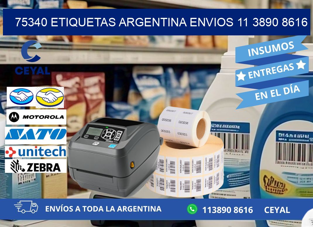 75340 ETIQUETAS ARGENTINA ENVIOS 11 3890 8616