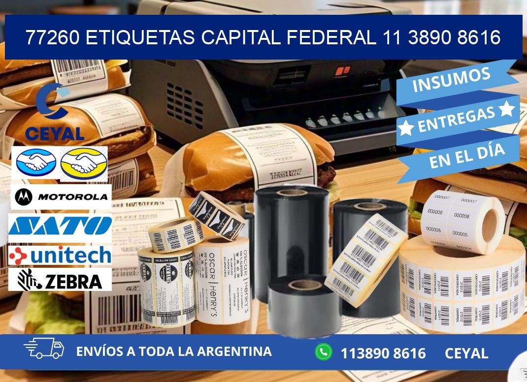 77260 ETIQUETAS CAPITAL FEDERAL 11 3890 8616