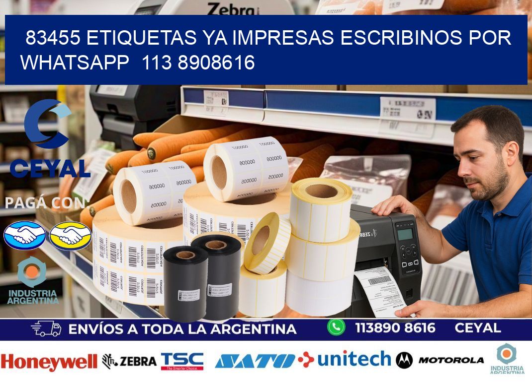 83455 ETIQUETAS YA IMPRESAS ESCRIBINOS POR WHATSAPP  113 8908616