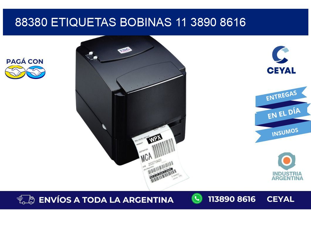 88380 ETIQUETAS BOBINAS 11 3890 8616