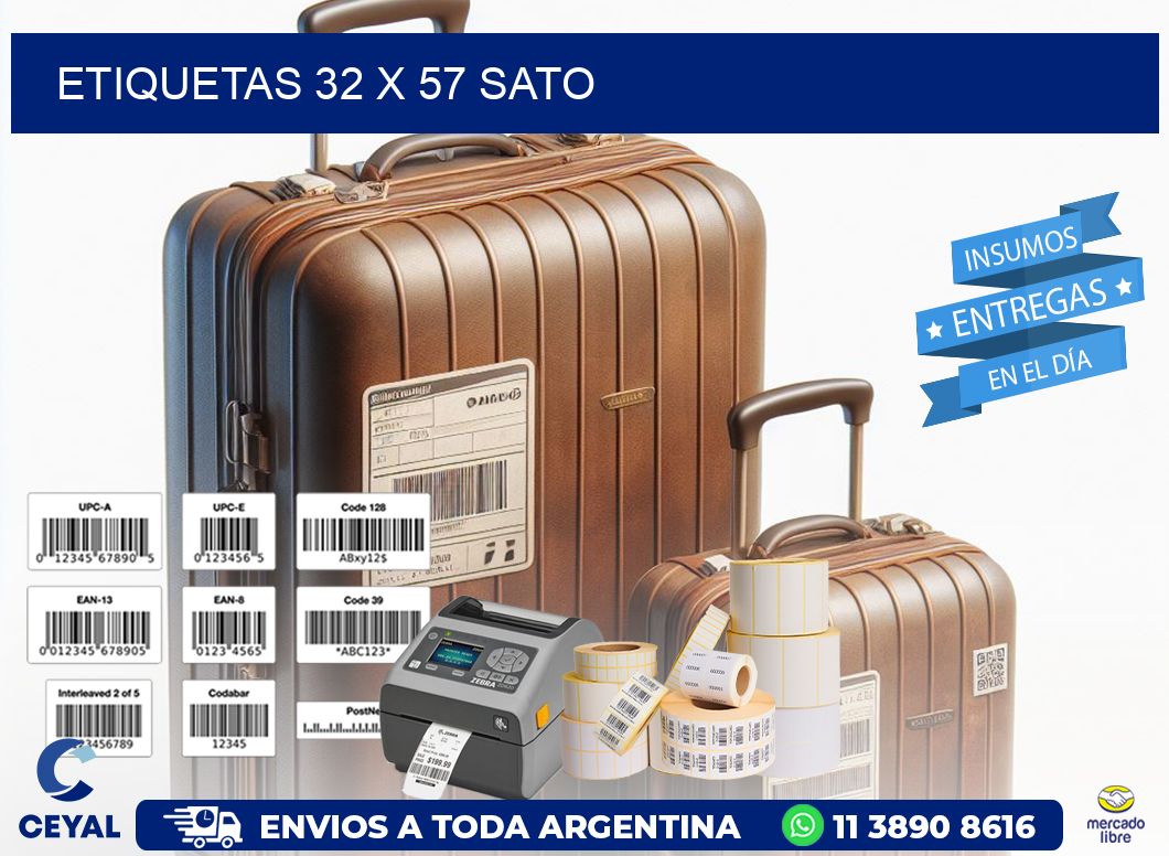 ETIQUETAS 32 x 57 SATO