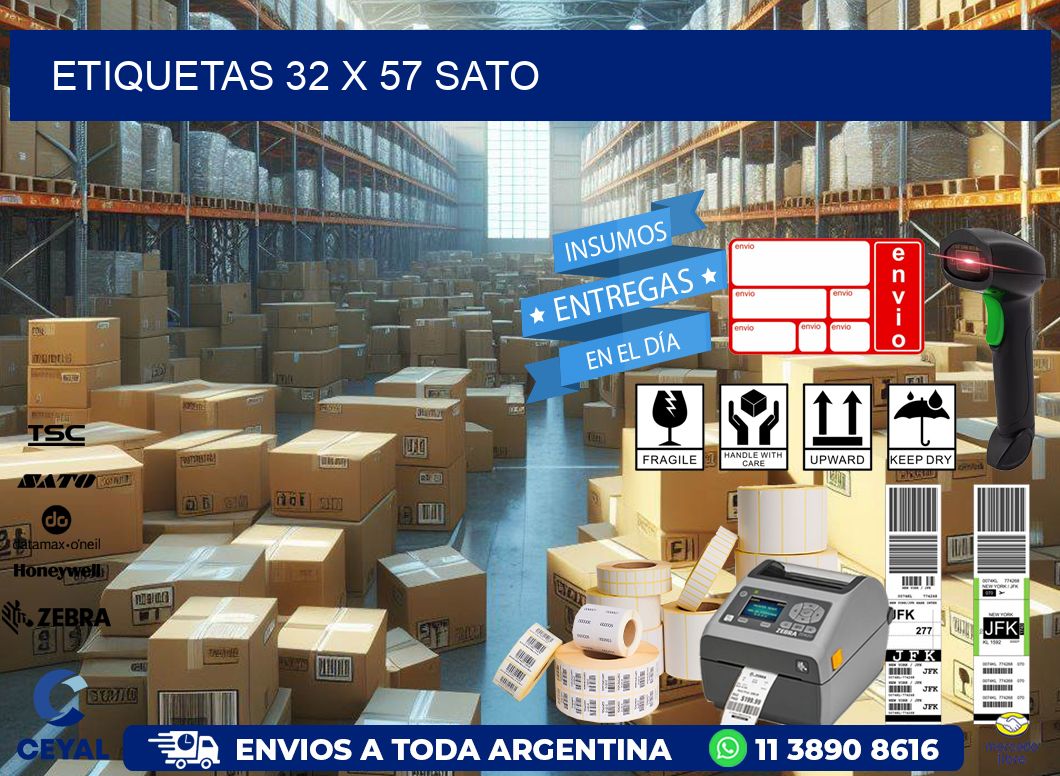 ETIQUETAS 32 x 57 SATO