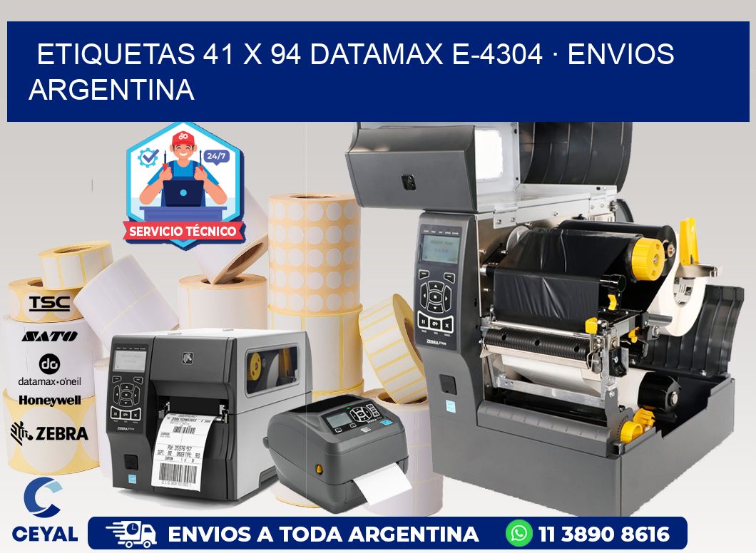 ETIQUETAS 41 x 94 DATAMAX E-4304 · ENVIOS ARGENTINA