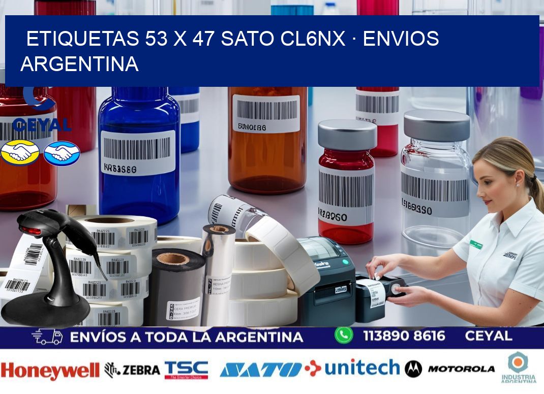 ETIQUETAS 53 x 47 SATO CL6NX · ENVIOS ARGENTINA