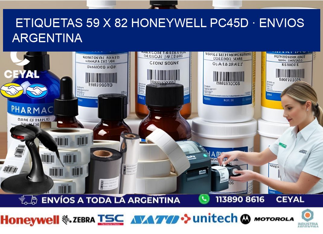 ETIQUETAS 59 x 82 HONEYWELL PC45D · ENVIOS ARGENTINA