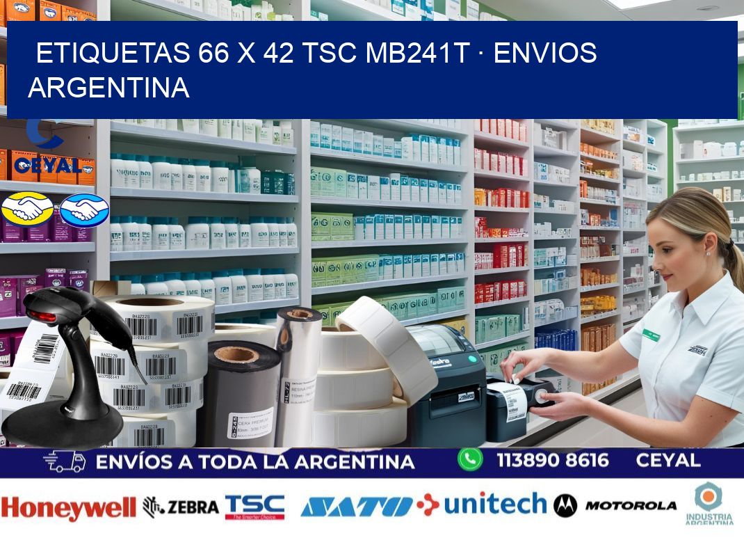 ETIQUETAS 66 x 42 TSC MB241T · ENVIOS ARGENTINA