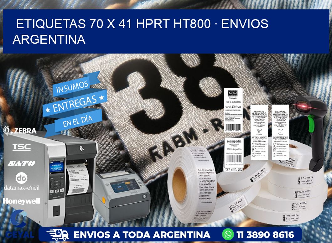 ETIQUETAS 70 x 41 HPRT HT800 · ENVIOS ARGENTINA