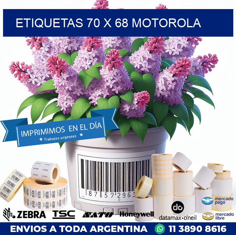 ETIQUETAS 70 x 68 MOTOROLA