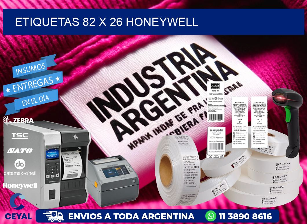 ETIQUETAS 82 x 26 HONEYWELL