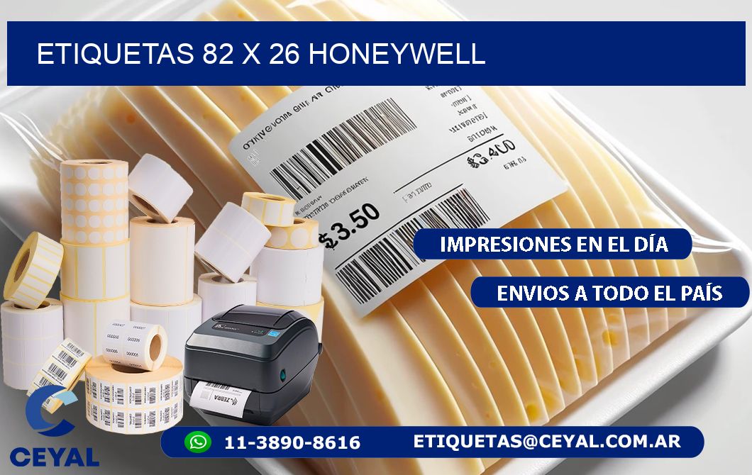 ETIQUETAS 82 x 26 HONEYWELL