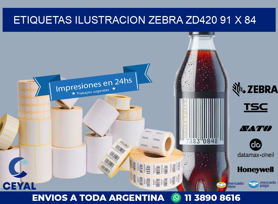 ETIQUETAS ILUSTRACION ZEBRA ZD420 91 x 84