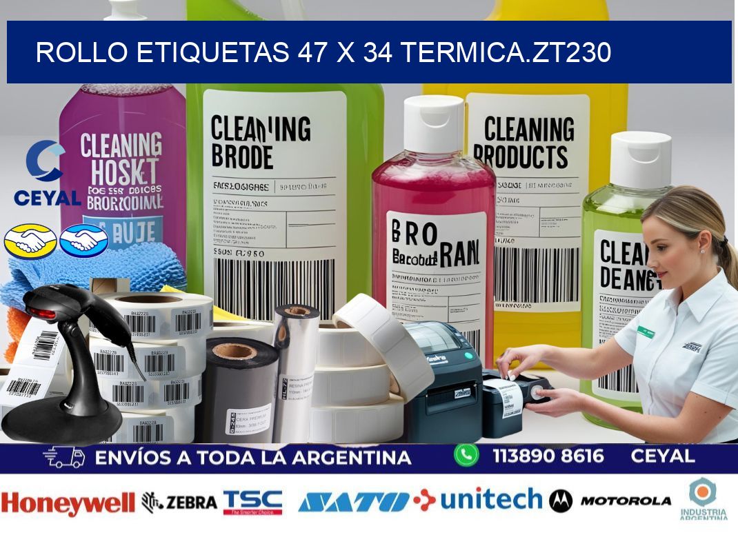 Rollo etiquetas 47 x 34 termica.zt230