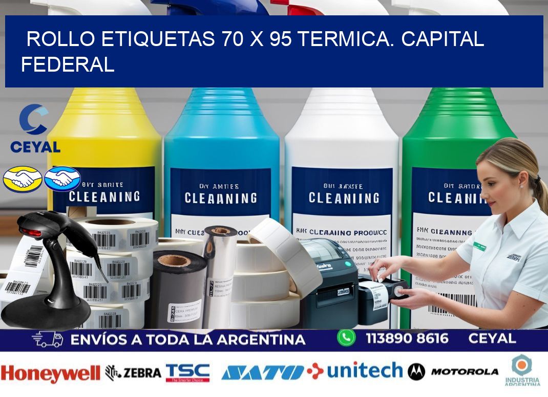 Rollo etiquetas 70 x 95 termica. Capital Federal