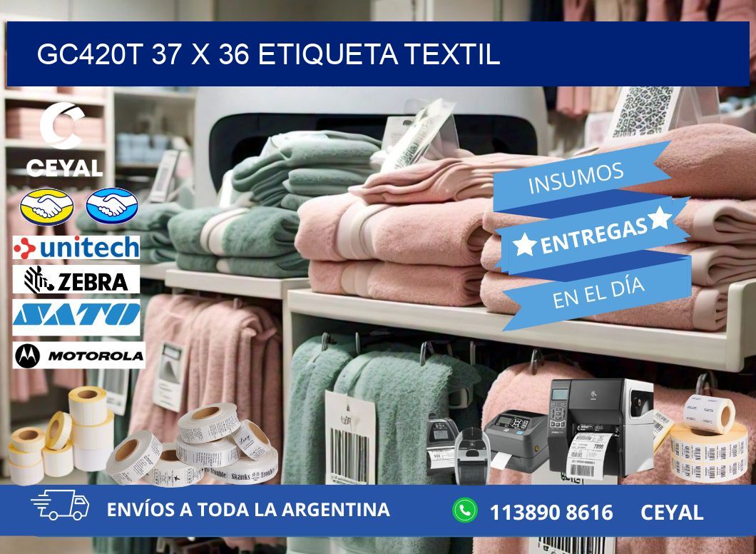 GC420T 37 x 36 ETIQUETA TEXTIL