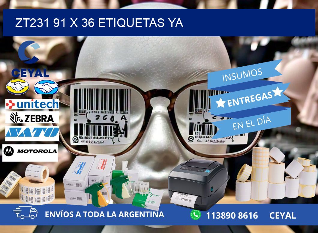 ZT231 91 x 36 ETIQUETAS YA