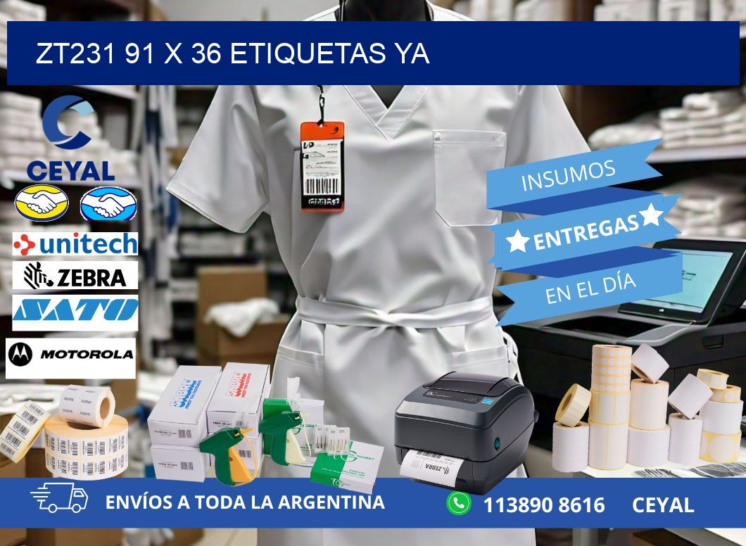 ZT231 91 x 36 ETIQUETAS YA