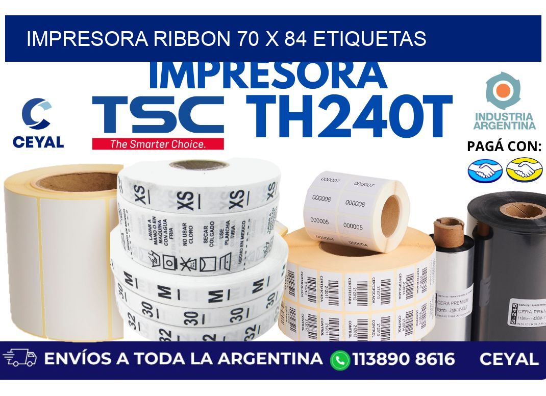 impresora ribbon 70 x 84 etiquetas