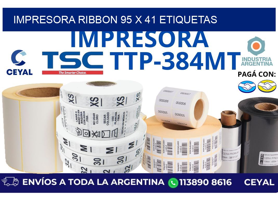 impresora ribbon 95 x 41 etiquetas