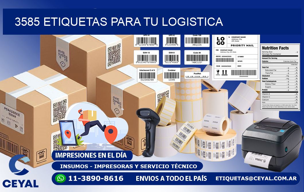 3585 etiquetas para tu logistica