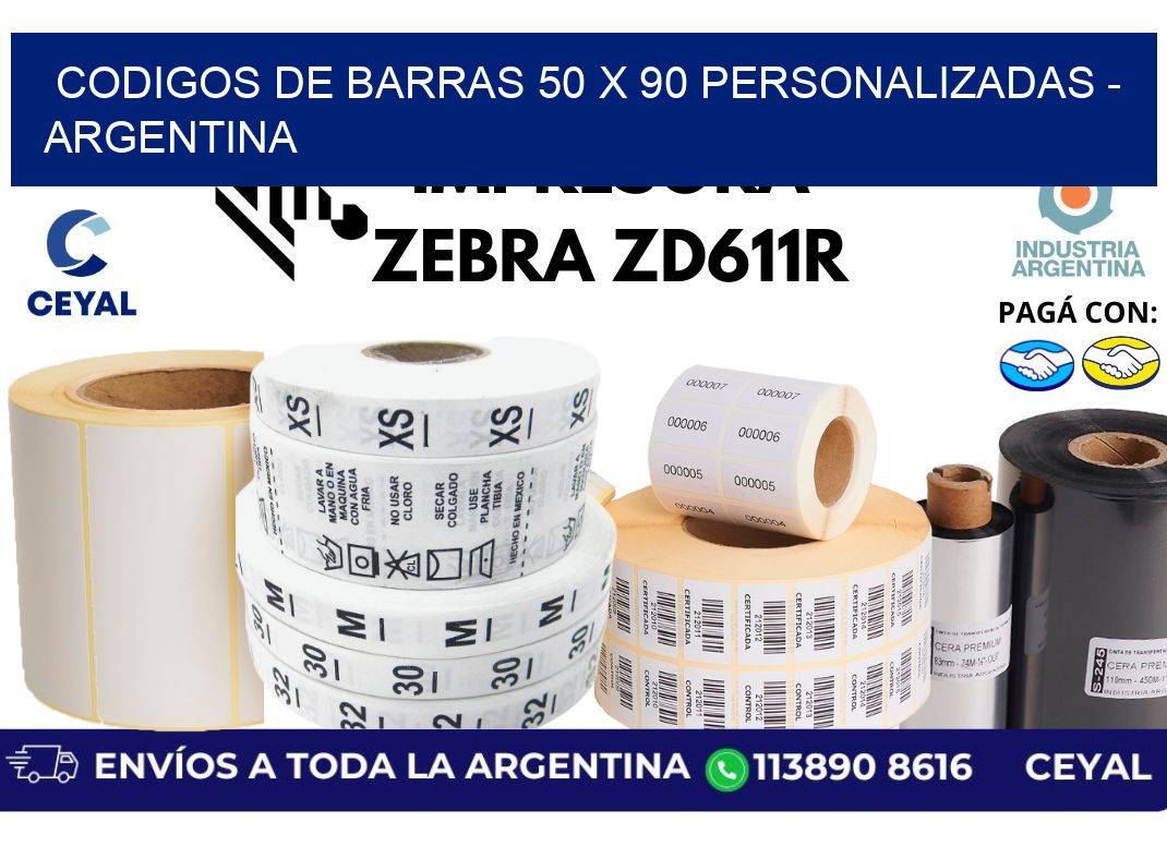 codigos de barras 50 x 90 personalizadas – Argentina