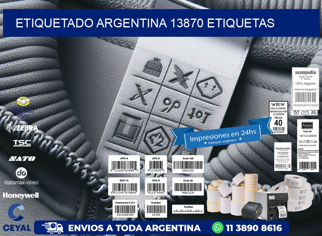 etiquetado argentina 13870 etiquetas