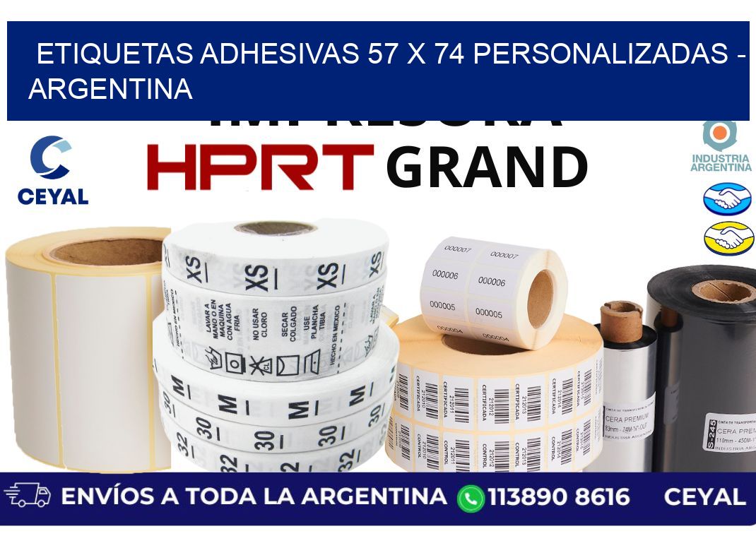 etiquetas adhesivas 57 x 74 personalizadas – Argentina
