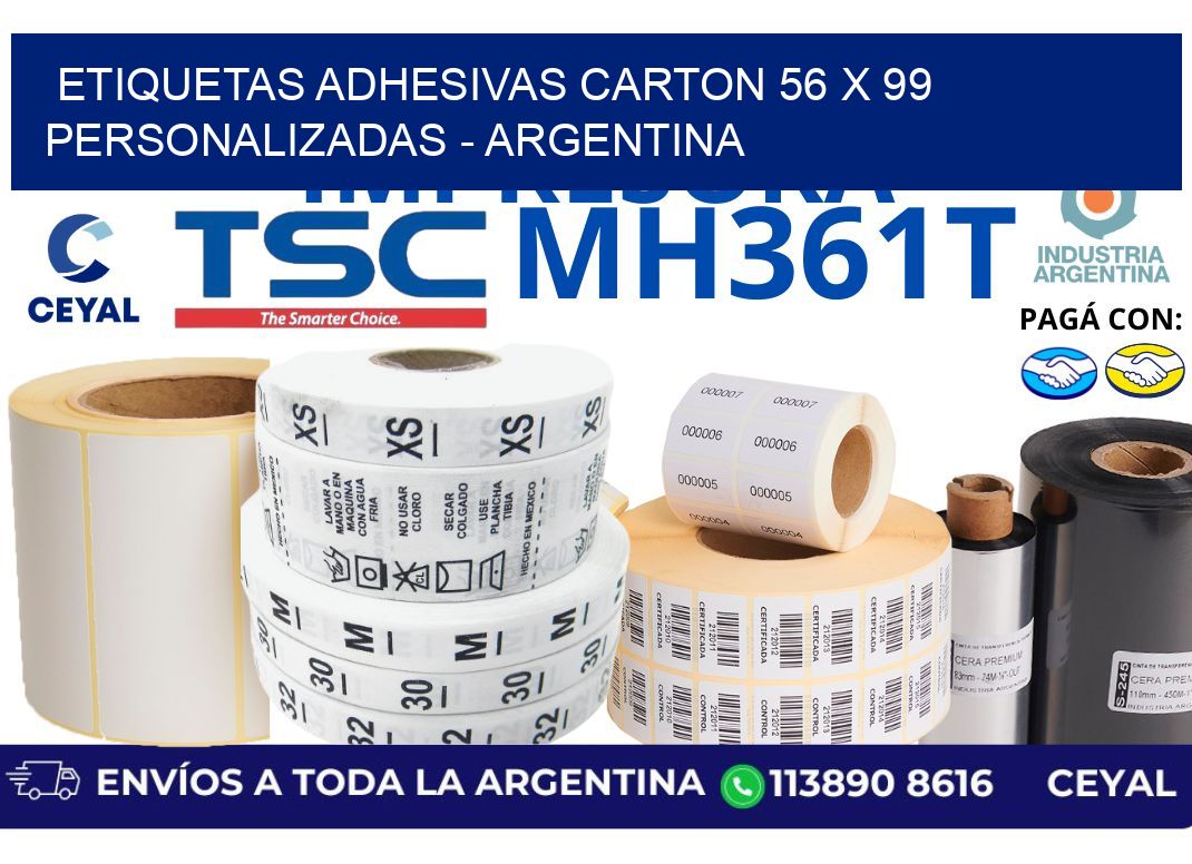 etiquetas adhesivas carton 56 x 99 personalizadas – Argentina