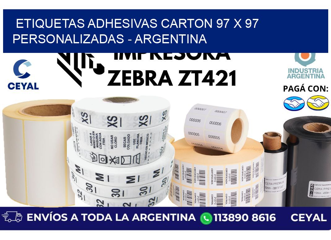 etiquetas adhesivas carton 97 x 97 personalizadas – Argentina