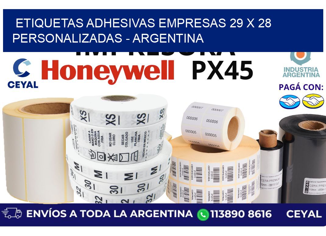 etiquetas adhesivas empresas 29 x 28 personalizadas - Argentina