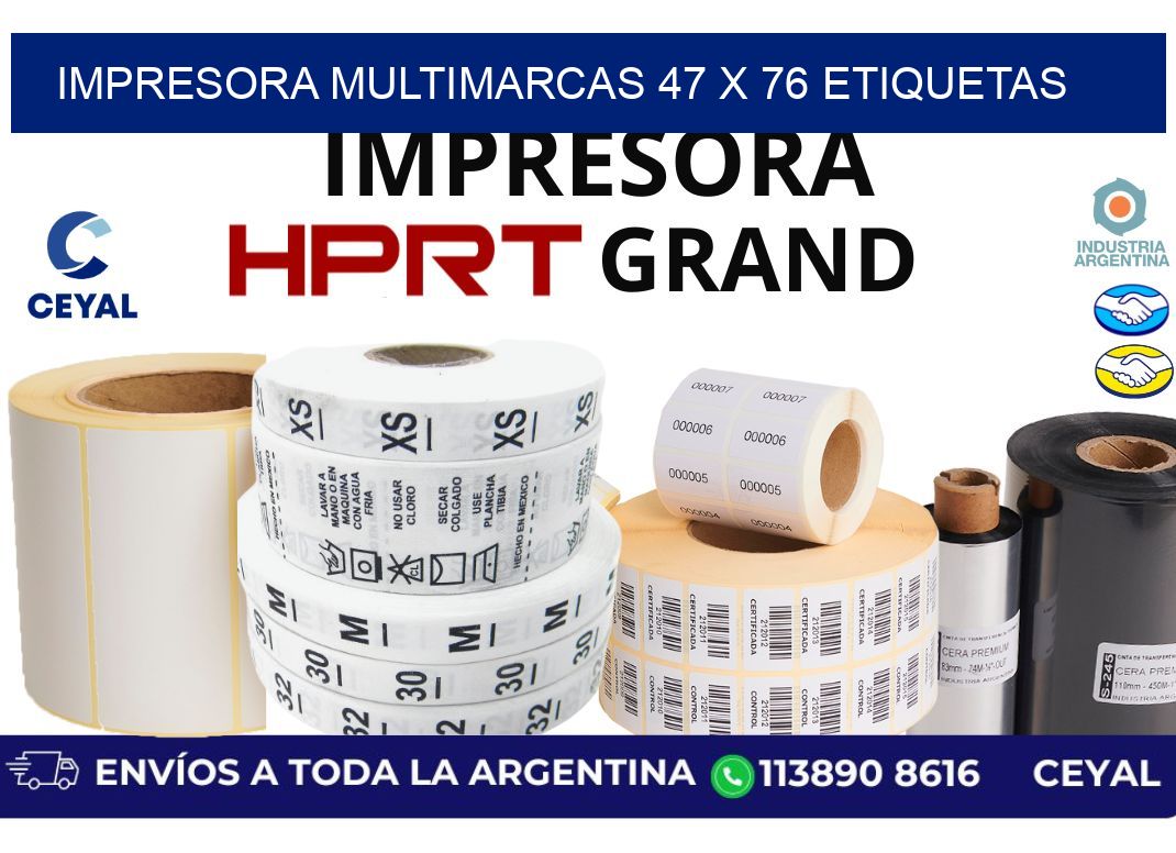 impresora multimarcas 47 x 76 etiquetas