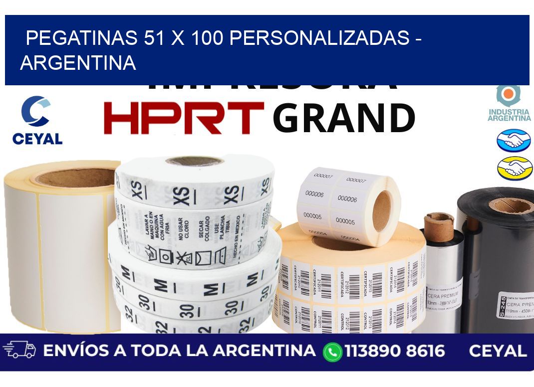 pegatinas 51 x 100 personalizadas - Argentina