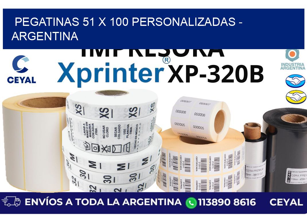 pegatinas 51 x 100 personalizadas - Argentina