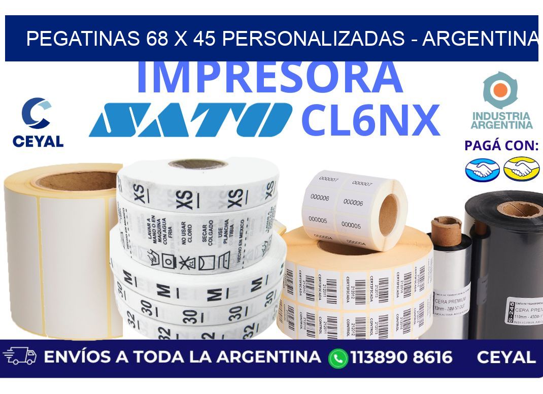 pegatinas 68 x 45 personalizadas - Argentina