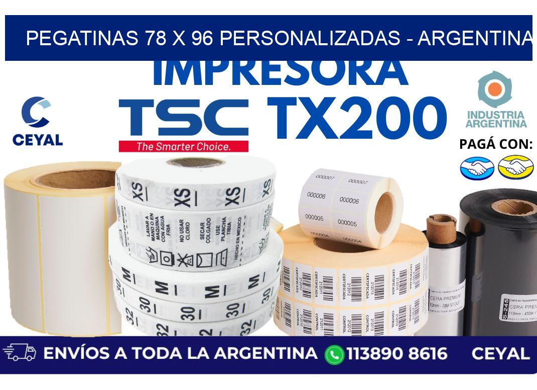 pegatinas 78 x 96 personalizadas – Argentina