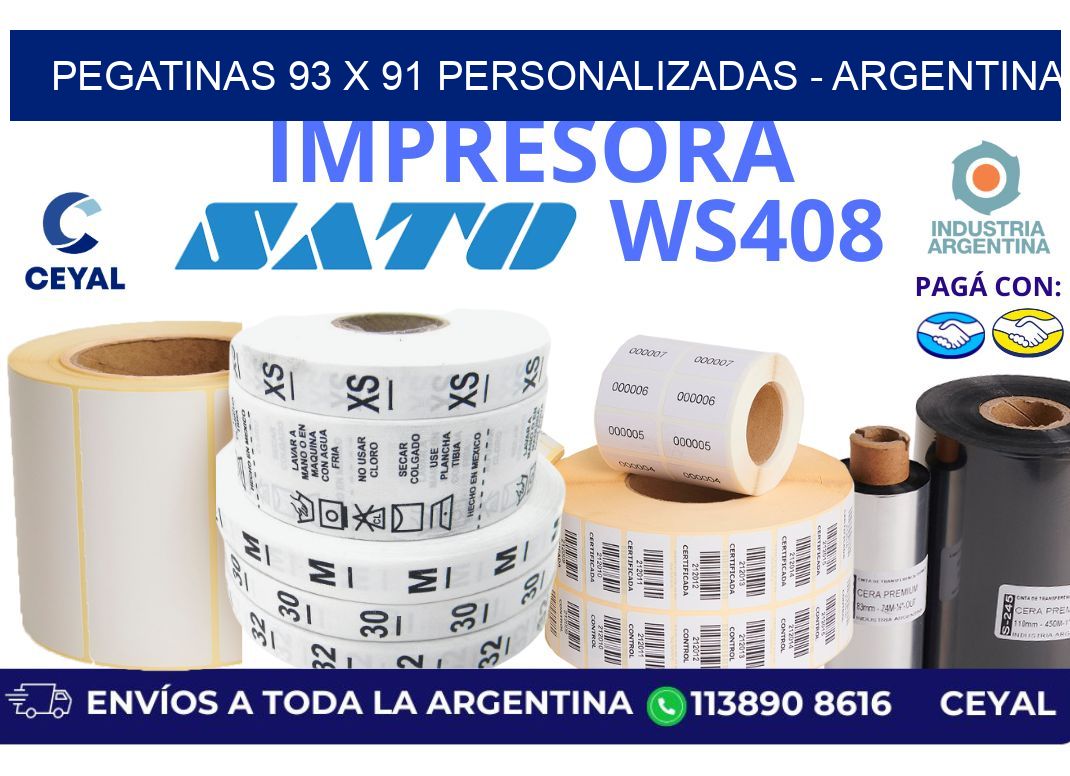 pegatinas 93 x 91 personalizadas - Argentina