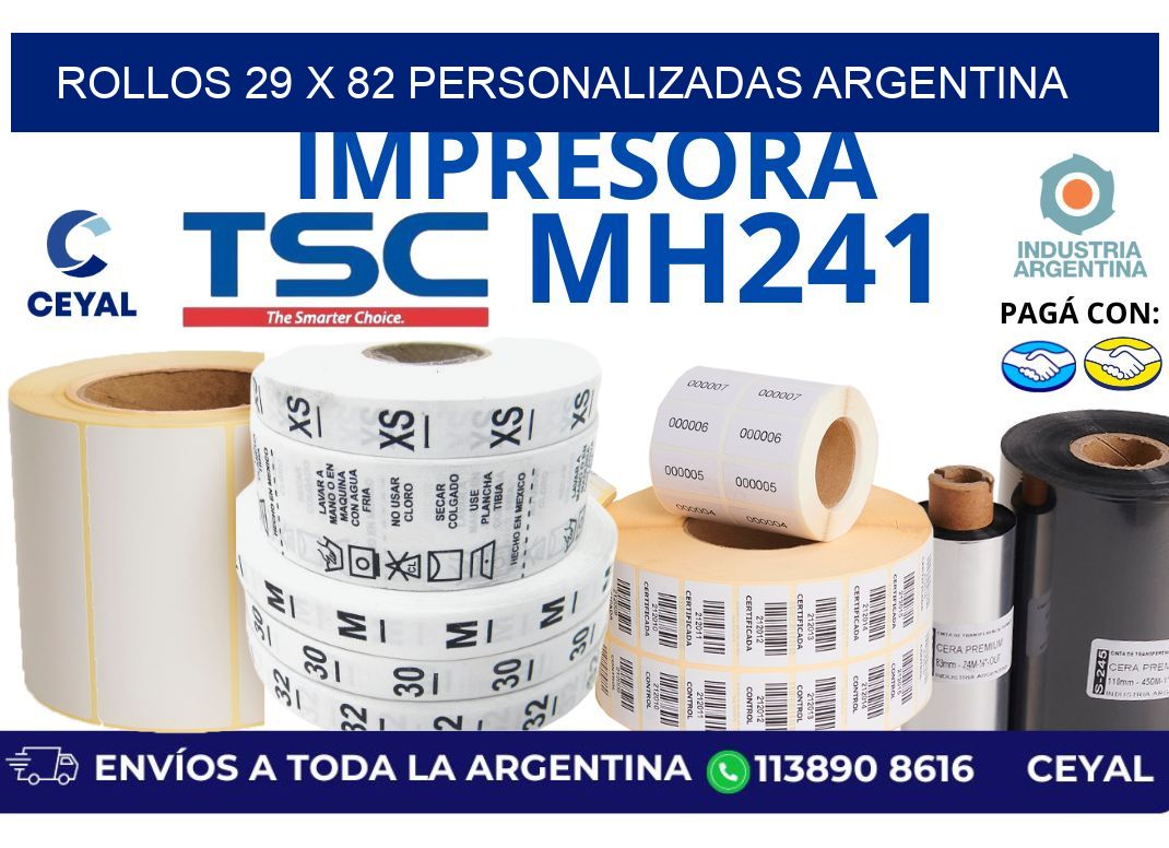 rollos 29 x 82 personalizadas argentina