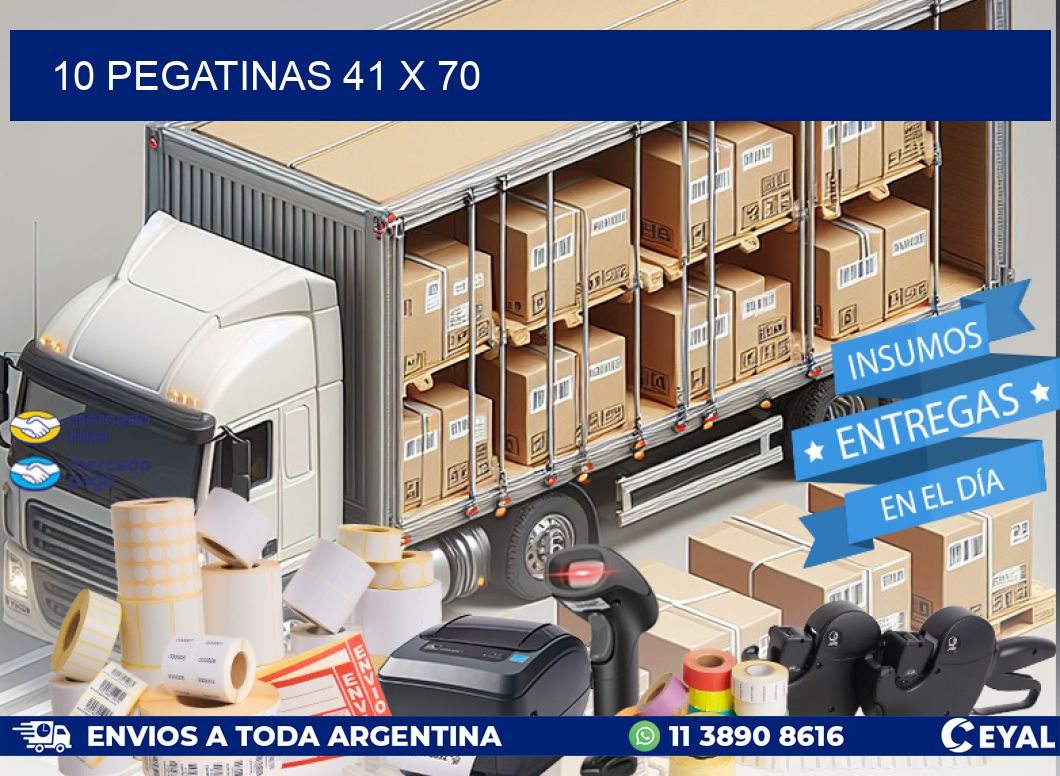 10 PEGATINAS 41 x 70