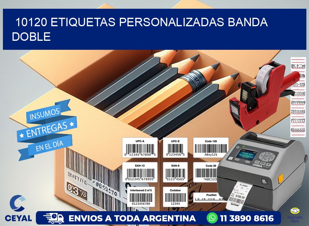 10120 Etiquetas personalizadas banda doble
