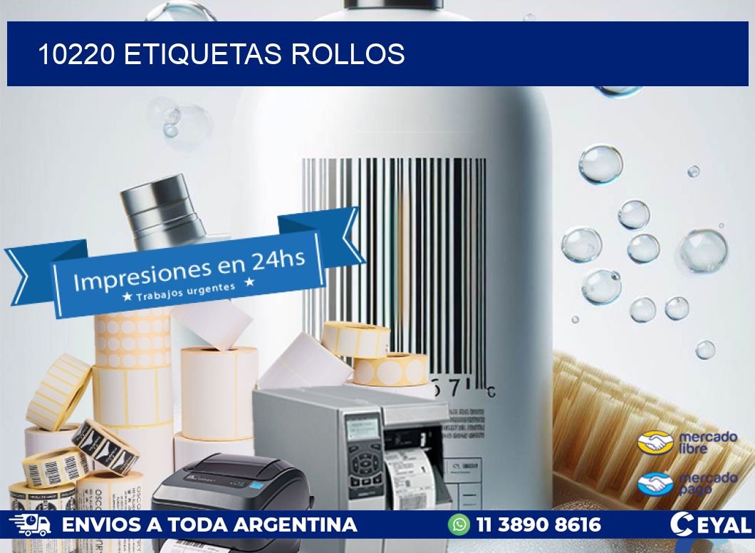 10220 etiquetas rollos