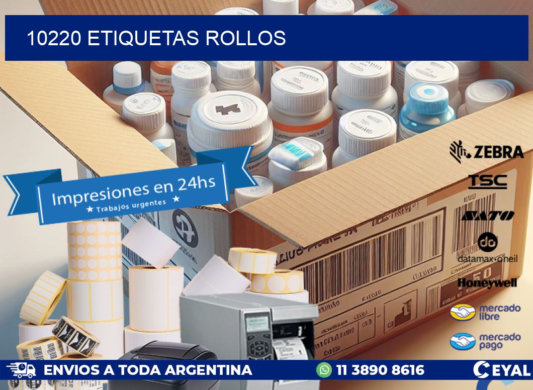 10220 etiquetas rollos