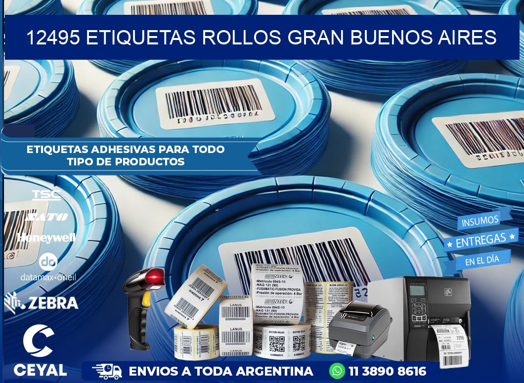 12495 etiquetas rollos GRAN BUENOS AIRES