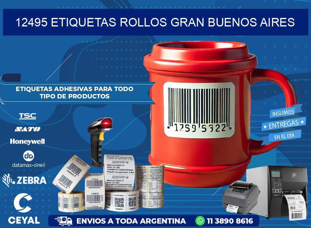 12495 etiquetas rollos GRAN BUENOS AIRES
