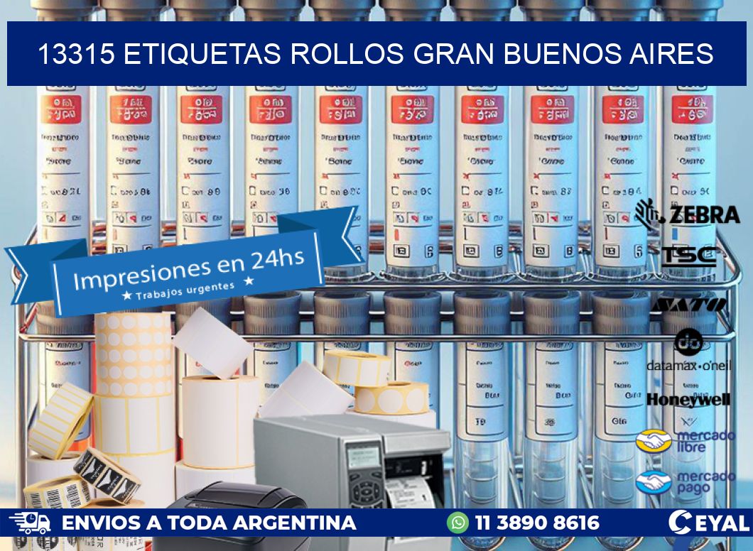 13315 etiquetas rollos GRAN BUENOS AIRES