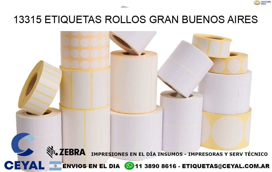 13315 etiquetas rollos GRAN BUENOS AIRES