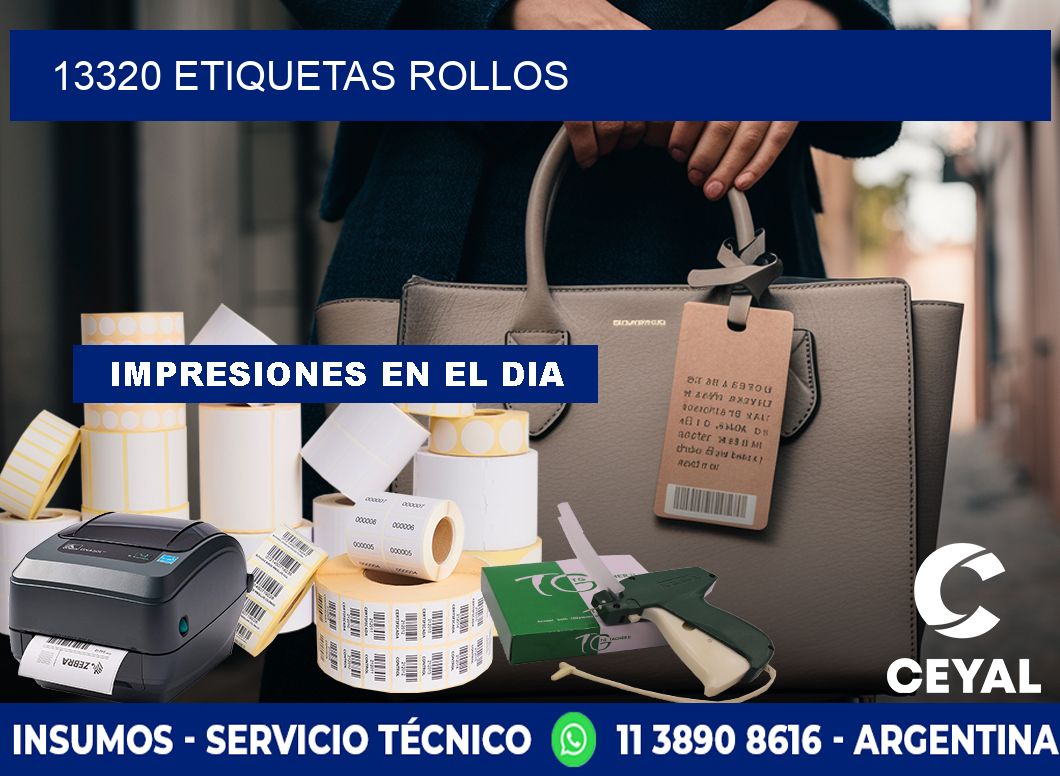 13320 etiquetas rollos