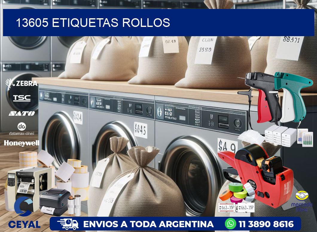 13605 etiquetas rollos