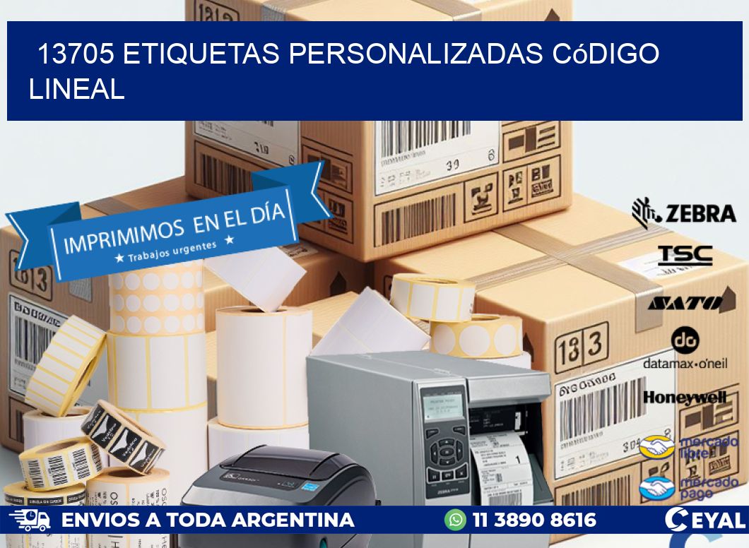 13705 Etiquetas personalizadas código lineal