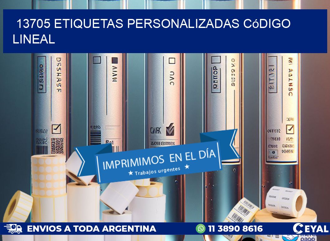 13705 Etiquetas personalizadas código lineal